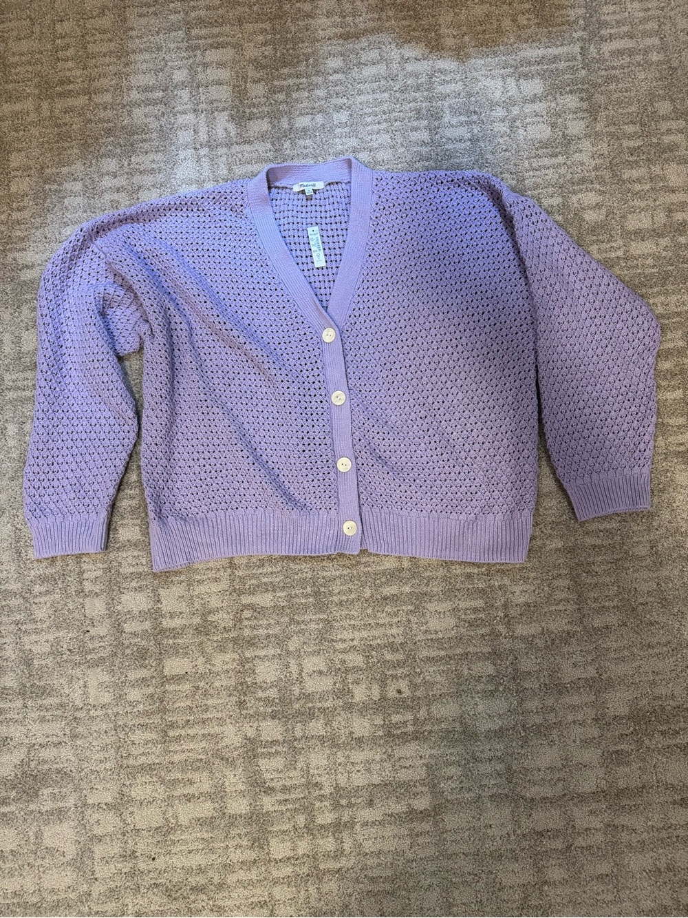Madewell Lavender Purple cardigan Size 3XL
Open-Stitch V-Neck Cardigan - Picture 4 of 8